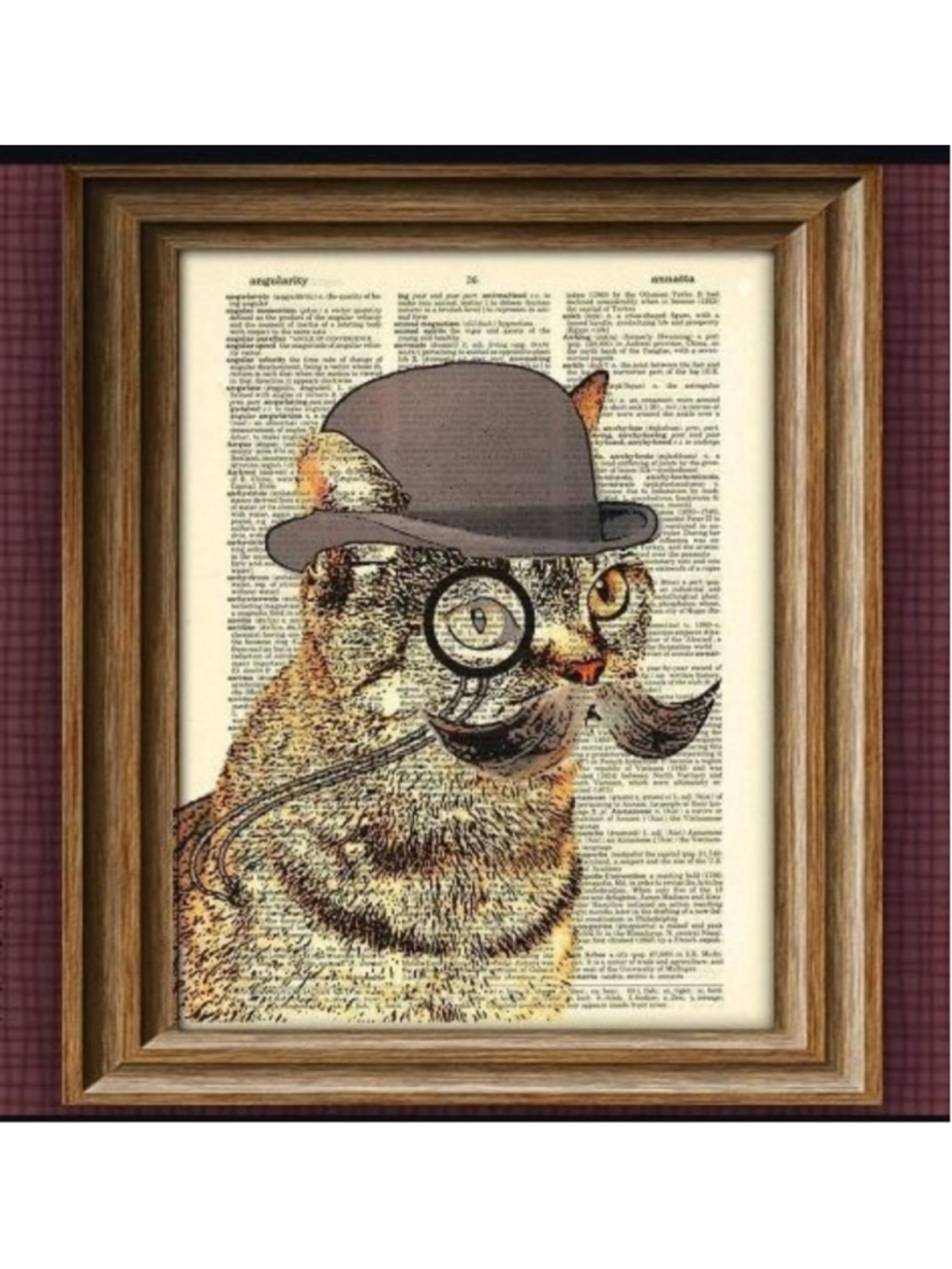 Dapper Cat Illustration 8.5x11 Art Fancy Kitty Print Gift
